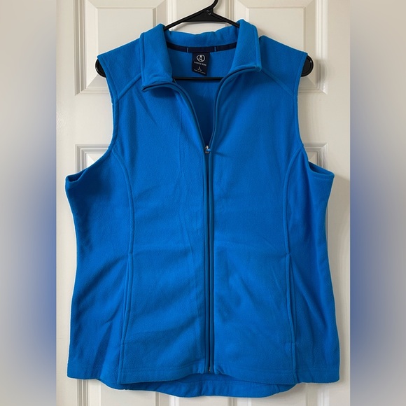 Lands' End Jackets & Blazers - Blue Sleeveless Women's Jacket